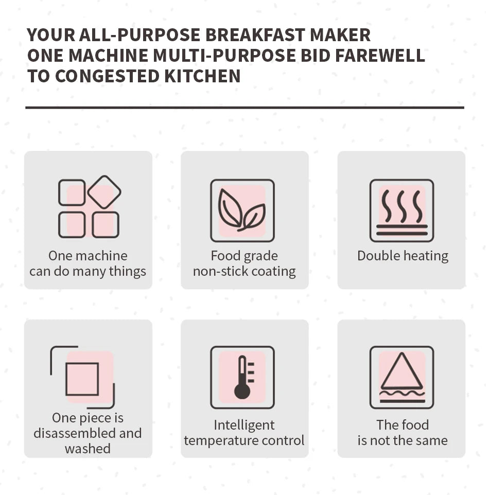 YIDPU Sandwich New 2025 breakfast machine divine tool household bread machine light food machine waffle multifunctional toaster.