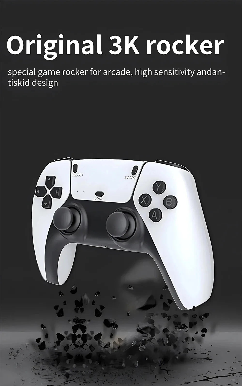 128G Game Stick M15 4K Video TV Game Console Wireless Gamepads Video Game 64G 40000+/50000+ Classic Arcade Games HD Two-player.