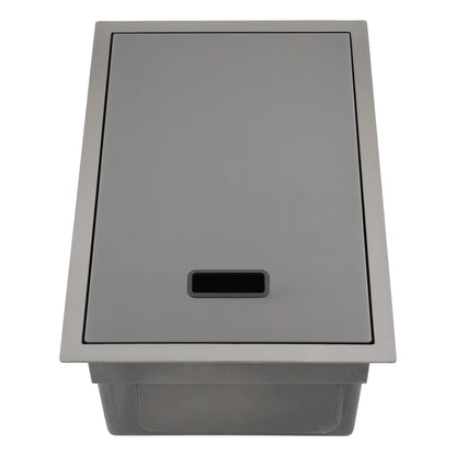 Bymaocar Edelstahlspüle 30 x 45 x 23 cm mit Wasserhahn, eingebettetes Küchenspüle, einschüssel, verdecktes Küchenspüle