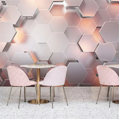 Benutzerdefinierte papel de parede 3d hintergrund Geometrische figur beule tapete friseur büro rezeption wand papier heimwerker