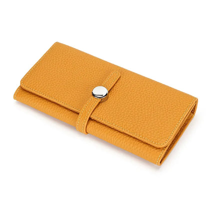 Genuine Leather Wallet Women Long Clutch Fashion Luxury Brand Ladies Purses Card Holder Zipper Coin Pocket High Quality Billfold