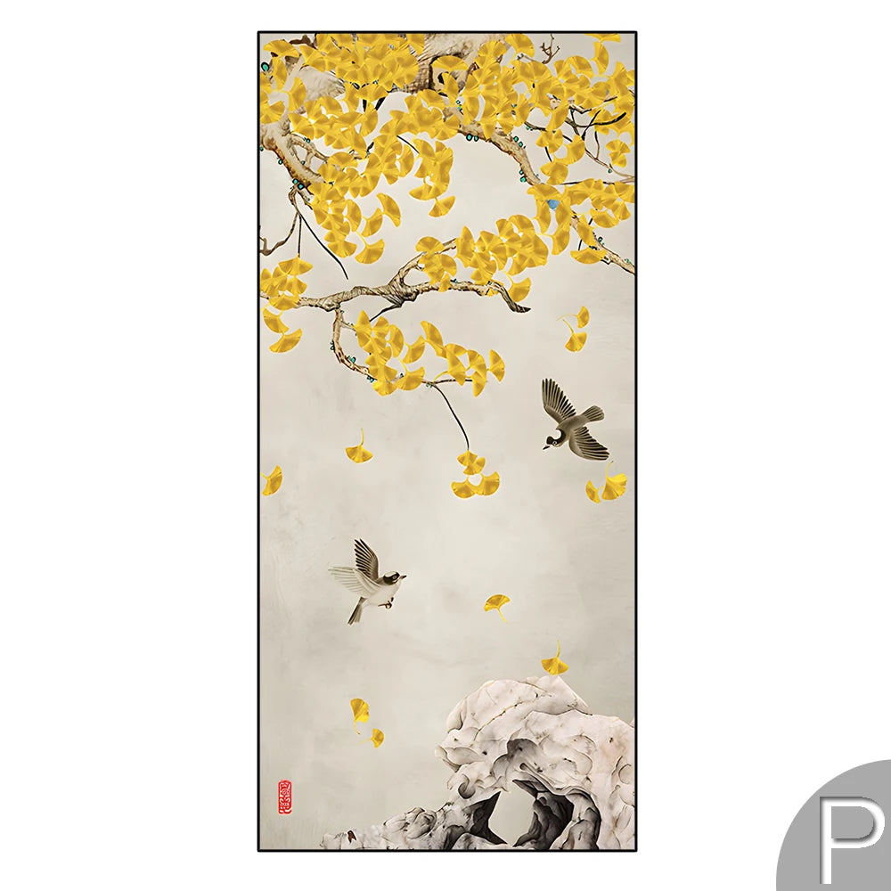 Chinese Simple Ink Art Canvas Poster Flower And Bird Wall Painting Prints Pictures Bedroom Corridor Living Room Decoration Mural