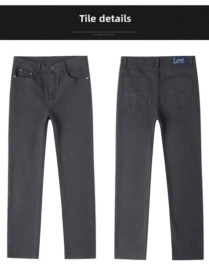 2024 herbst/Winter Neue männer Jeans Business Lose-Fit Gerade Bein Hohe Taille Baumwolle Casual Trendy hosen