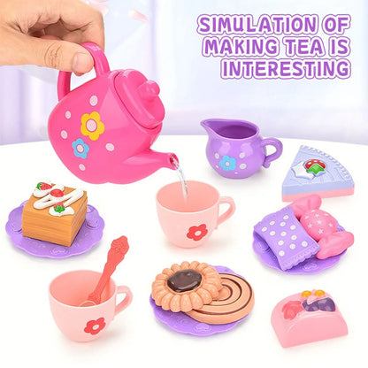 Kids Tea/Pastry Set Toy Simulation Pretend Play Food Playset for Children Montessori Toddler Children Gift Kitchen Girl.