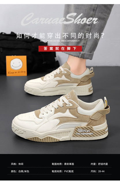 New Autumn Men's Sneakers Men's Comfortable Platform Shoes 2023 Trend Lace-up Vulcanized Shoes White Casual Sneakers Zapatillas.