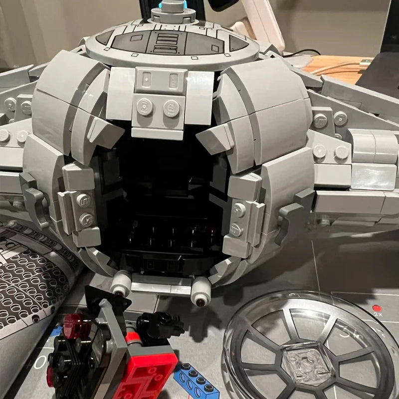 1931pcs DIY Spaceship Tied Interceptord Building Blocks Spacecraft Fighters Model Assembly Bricks Toys Kids Christmas Gift 75382.