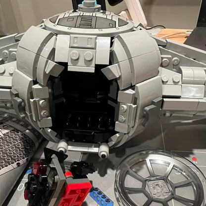 1931pcs DIY Spaceship Tied Interceptord Building Blocks Spacecraft Fighters Model Assembly Bricks Toys Kids Christmas Gift 75382.