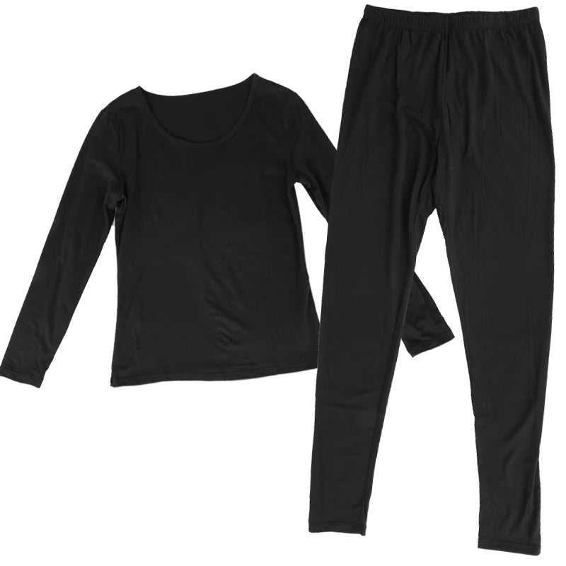 Thermal Underwear Women Autumn Winter Under Layer Clothes New Warm Pajamas Sets for Female 2 Pieces Long John Top Legging