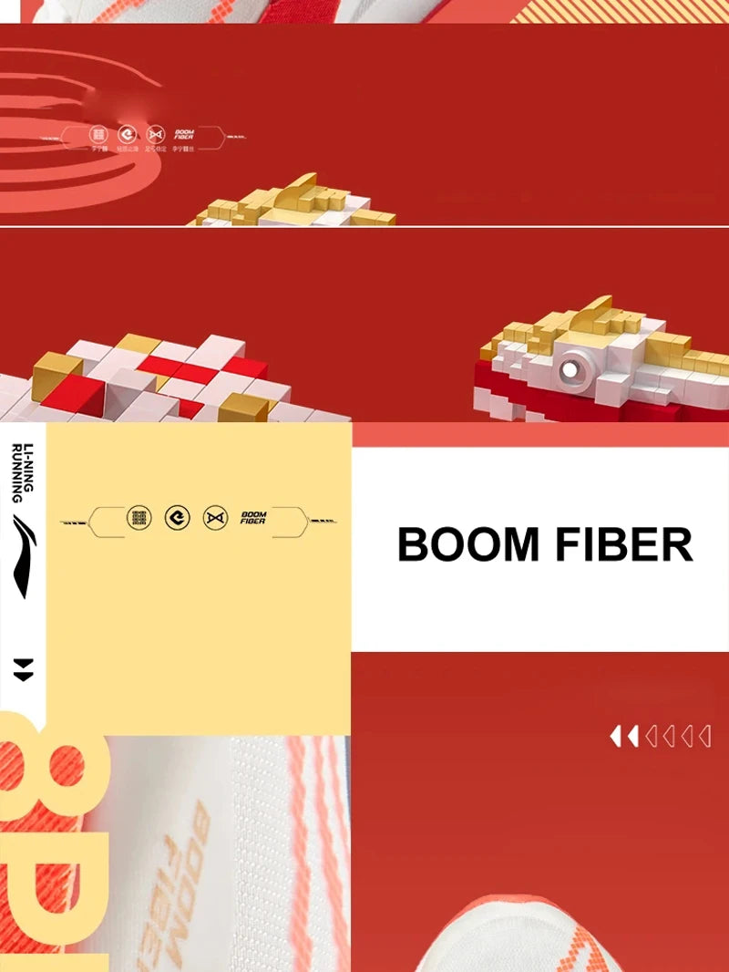 Li-Ning Männer RED HARE 8PRO Racing Laufschuhe BOOM FIBER Kissen Stabile Sportschuhe Leichte Anti-Rutsch Tragbare Turnschuhe ARPV003.