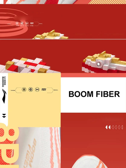 Li-Ning Männer RED HARE 8PRO Racing Laufschuhe BOOM FIBER Kissen Stabile Sportschuhe Leichte Anti-Rutsch Tragbare Turnschuhe ARPV003.