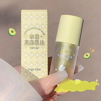 Crystal Jelly Lip Oil Hydrating Plumping Lip Coat Lipstick Moisturizing Mirror Lip Gloss Clear Lip Plumper Cosmetics Makeup.