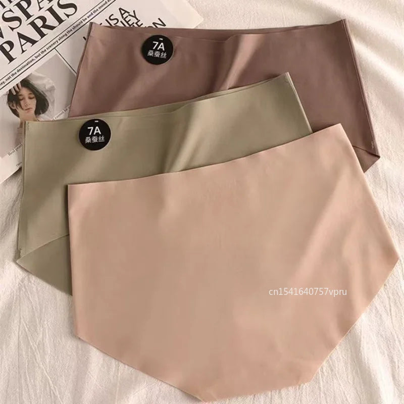 Seamless Soft Underpants Lingerie Underwear Ultral Thin Women's Panties Sexy High Elastic Invisible Briefs.