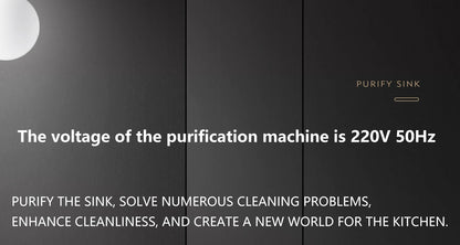 ASRAS high-quality 304 stainless steel multifunctional kitchen sink intelligent food purification large-sized sink nano gray