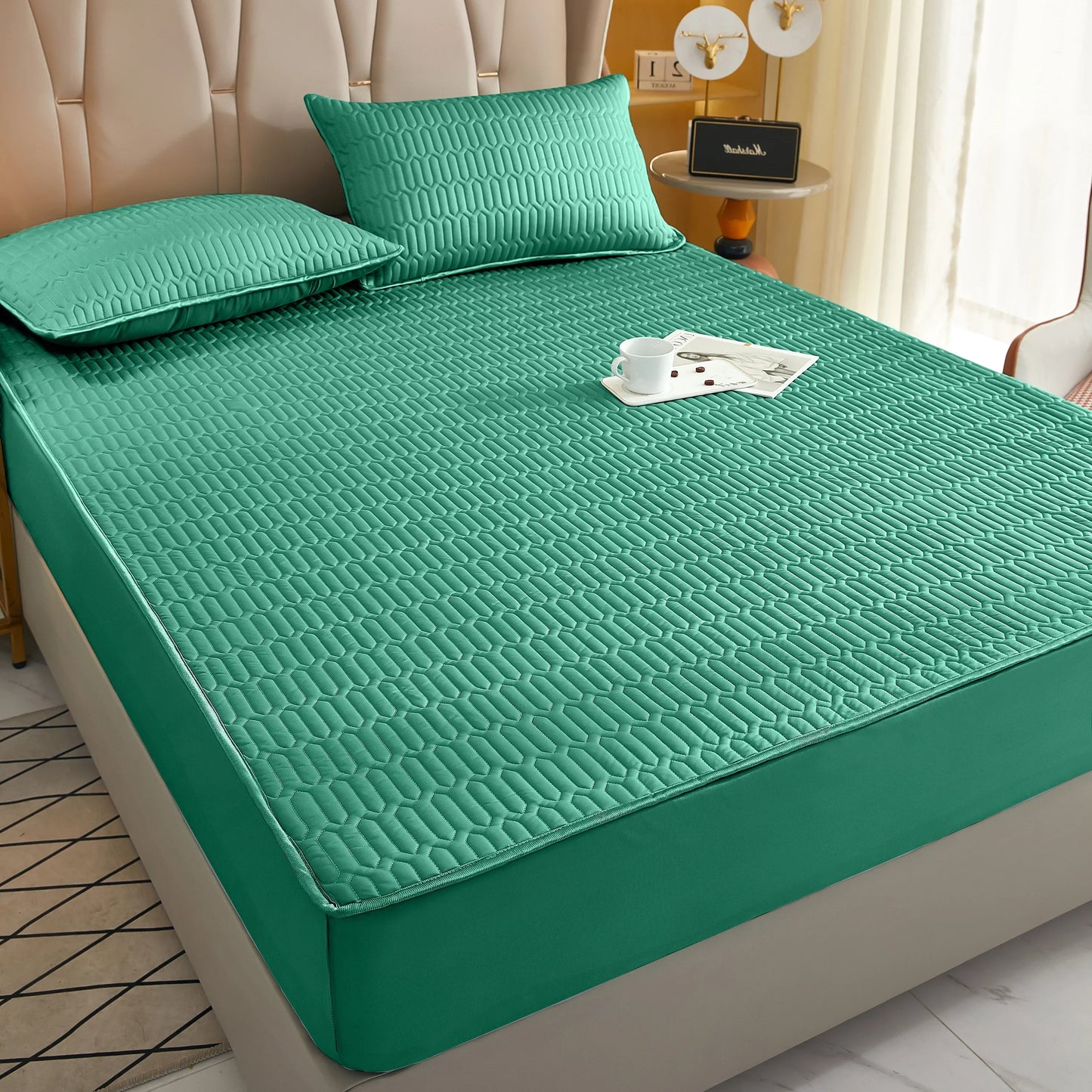 Waterproof Thicken bed Cover Protector Skin-Friendly Queen King Double Fitted Sheet Mattress Cover Mat 150x200 180x200 160x200cm.