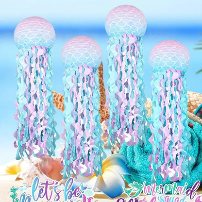 1/6 stücke Meerjungfrau Quallen Papier Laternen Für Meerjungfrau Thema Party Unter Dem Meer Ozean Geburtstag Hochzeit Party Dekorationen.