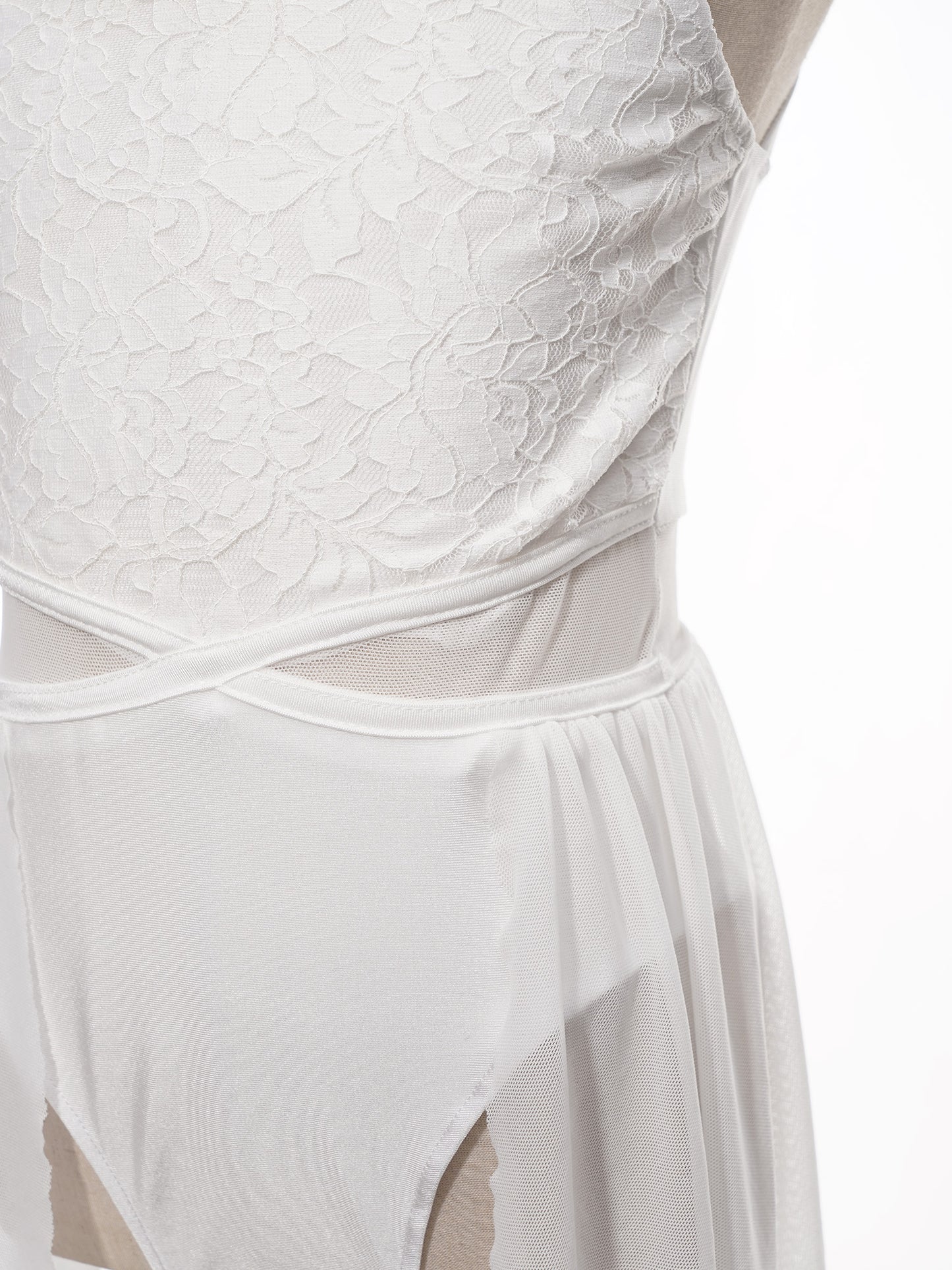 Mädchen Ballett Gymnastik Trikot lyrischen Tanz kleid ärmellose florale Spitze Tutu Tanz kleidung für Eiskunstlauf Bühnen performance