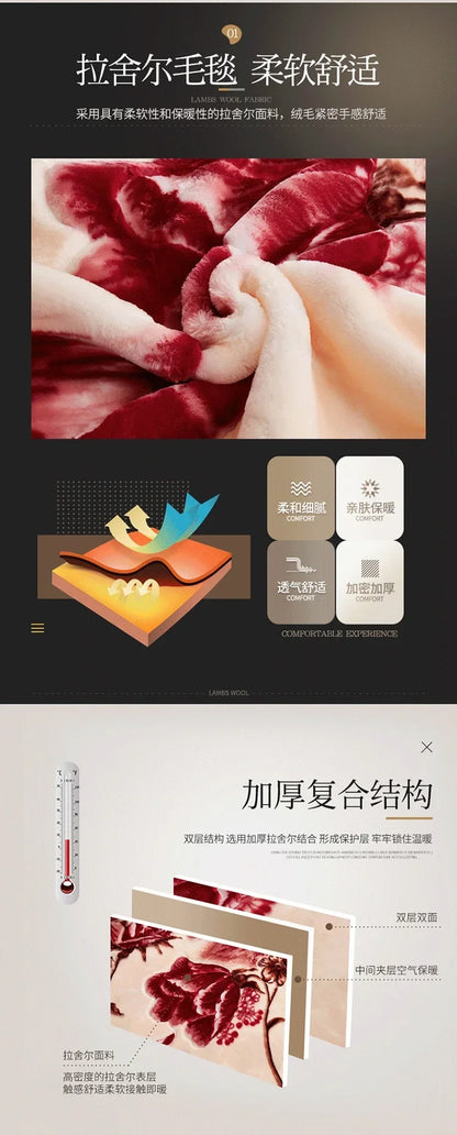 Double layer thickened to 6kg  - et quilt autumn and winter warm fleece wedding  - et cushion bedding.