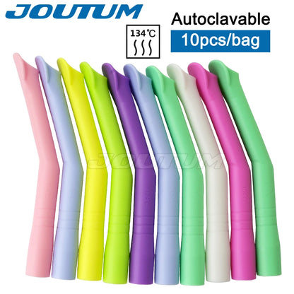 10pcs Dental Autoclavable Strong Suction Tips Dental Duckbill Evacuation Tips Aspirator Saliva Tube Suction Tips Dental Material.