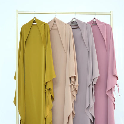 Ramadan Eid Khimar Abaya Dubai Turkey Islam Muslim Maxi Hijab Dress Nida Prayer Clothes For Women Kebaya Robe Femme Musulmane.