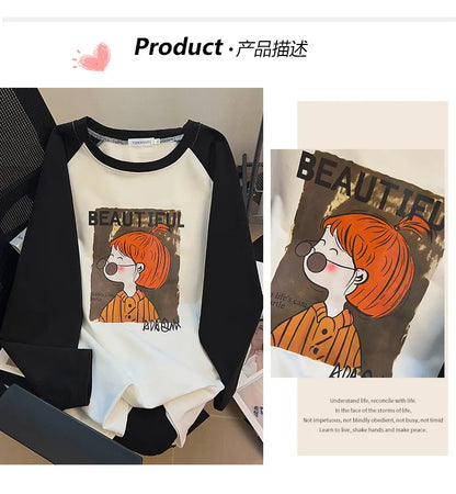 170kg Plus Size Damen Büste Herbst lässig Mode bedruckt Sweatshirt lose Langarm Top 6xl 7xl 8xl 9xl 10xl 11xl.