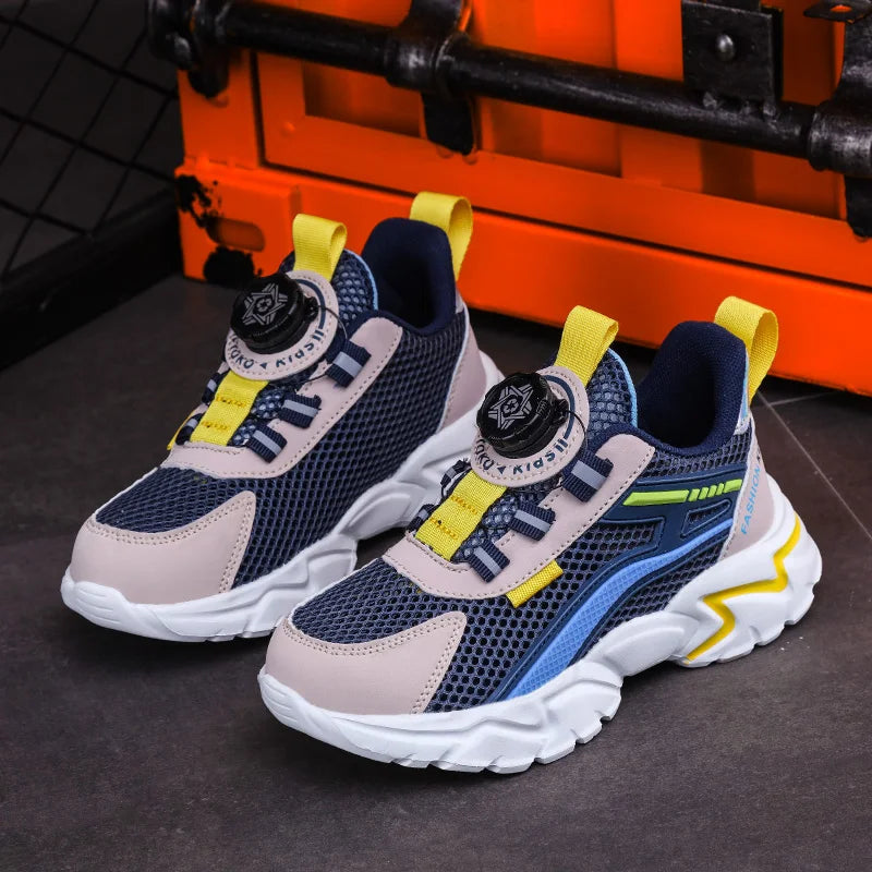 New Children Sports Shoes Boy Sneaker Black Mesh Summer Breathable Kids Casual Shoes Boy Running Tennis Running Sneaker.