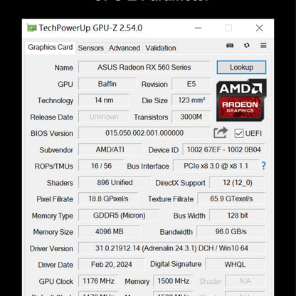 SEJISHI Video Card RX560 4G D5 Graphics Cards 128Bit GDDR5 AMD GPU RX560 4GB Gaming Card placa de video Diy Gaming Computer.