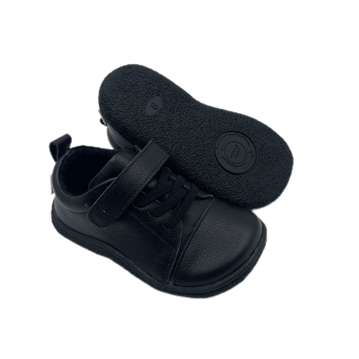 Tipsietoes New 2025 Genuine Leather Shoe For Girls And Boys Kids Barefoot Sneaker Light Weight Minimalist Elastic Double Strape.