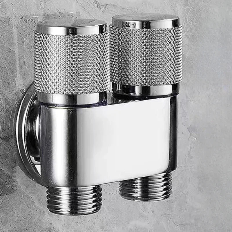 One In Two Washing Machine Faucet All Copper Valve Double Control Toilet Faucet Fully Automatic Detachment and Water Stop