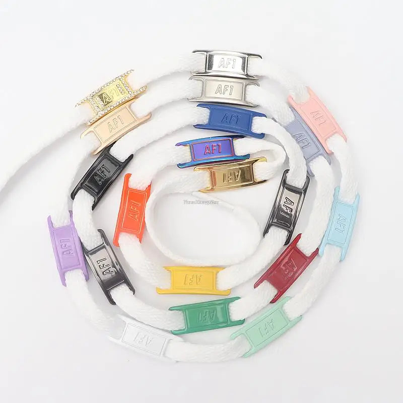 Original AF1 Schnürsenkel-Kombination, weiße flache Schnürsenkel und Schuhdekoration, Anzug, Sneaker, Schnürsenkel, Air Force One, Schuhzubehör.