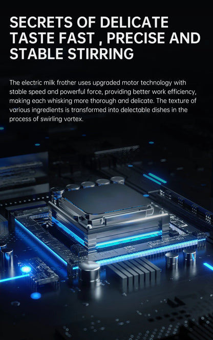 Mini milk frother, electric milk frother, coffee frother, household milk blender, handheld wireless whipper.