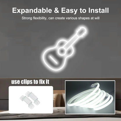 220V COB LED Light Strip Waterproof With EU Plug Red/Blue/Pink/Green Home Outdoor Garden Lighting Flex Silicone Tube Neon Lamp.