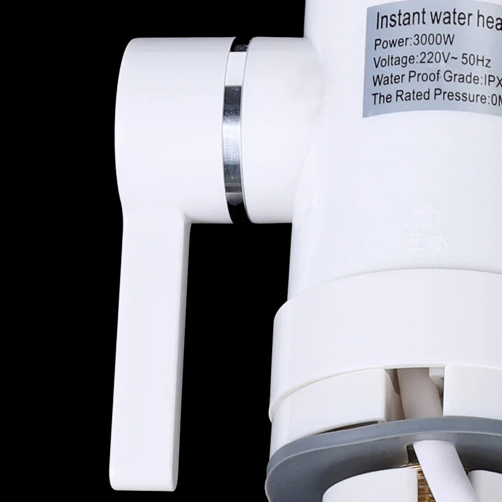 Electric Continuous Heater LED Bathroom Kitchen Instant Warm Water Faucet,360º Rotation Faucet,Single Hand Sink Faucet 3KW