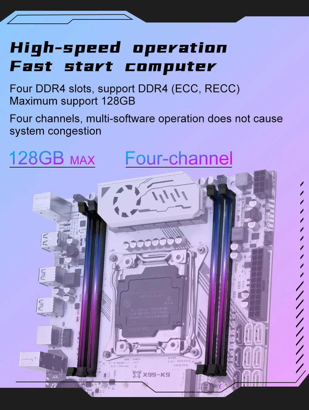MACHINIST New upgrade X99 Gaming Motherboard LGA 2011-3 cpu C612 Chip Supports TPM2.0 Four Channel DDR4 NVME/WIFI M.2 Interface.