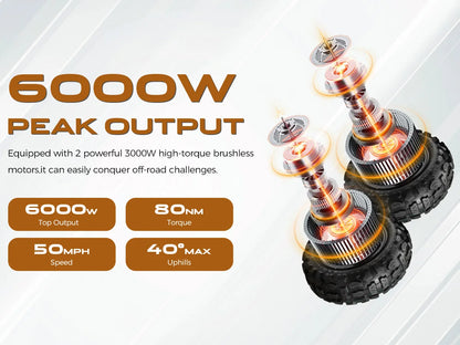 YUME X11+ adult electric scooter 6000W dual motor 60V 30Ah battery 11-inch tires top speed 95km/h range 100km..