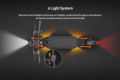 JOYOR S10-S-Z Electric Scooter 60V 18Ah Dual Motor 2000W 10 Inch Tire Adult Escooter 65km/h Max Speed 70-85km Range Black.