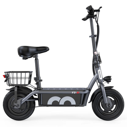 ISCOOTER F3 Adult Electric Scooter 1000W motor E-Scooter 48V13AH 10" Inflatable road Tires Foldable EScooter.