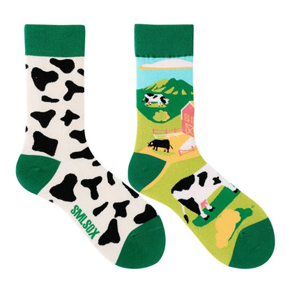 1 Pair Man Women Sock Original AB Tide Socks Colorful Cat Dog Koala Cow Cotton Socks Four Seasons Unisex Medium tube Socks Gift