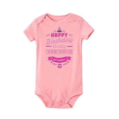 Alles Gute zum Geburtstag Papa Neugeborenes Baby Body Geschlechtsneutrale Babyartikel Säuglingskleidung Zwillinge Outfit Strampler Vater Geburtstagsgeschenk.