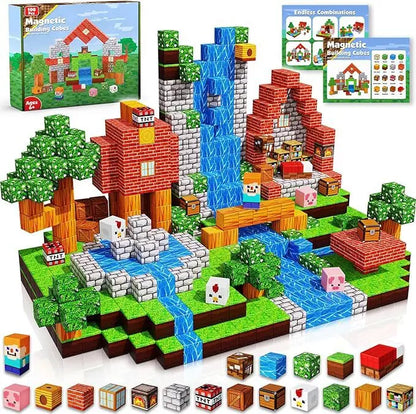 100-300pcs 2CM Magnetic blocks Cubes Set Toys Stem Montessori Stacking Cubes Construction Set Magnet blocks toys Christmas Gift.