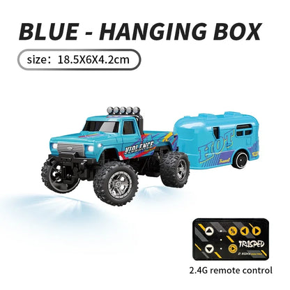 RC 1/64 Speed Mini Off-Road Climbing Car Alloy Cool Appearance Light Shock Absorption With LED Light Toy For Children's Gift