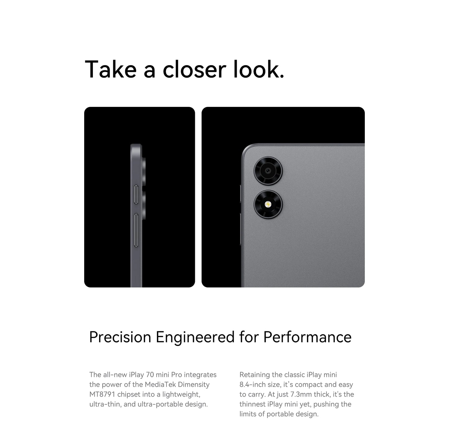 ALLDOCUBE iPlay70 mini Pro Tablet 8.4" 90Hz Display MT8791 16GB（8GB+8GB Virtual）RAM 256GB ROM 4G LTE 6050mAh Android15.