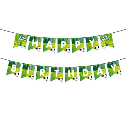 Fußball Fußball Geburtstag Dekorationen Aluminium Film Ballon Geschirr Teller Tasse Servietten Tischdecke Baby Dusche Party Supplies