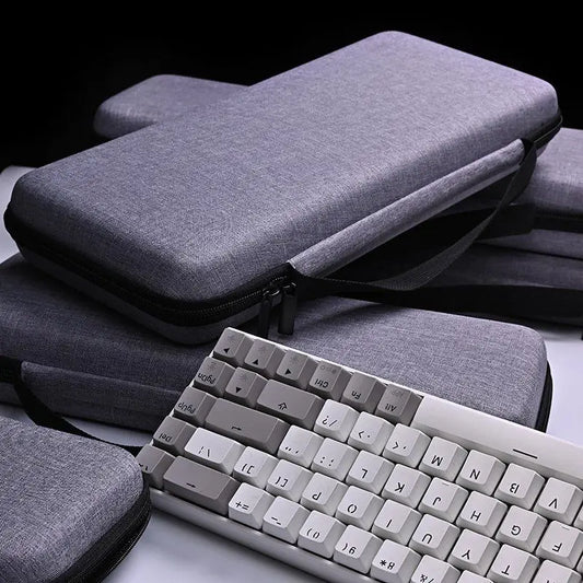 Dustproof Water-Resistant Mechanical Keyboard Case Storage Bag - EVA Hard Shell Fits 61/68/75%/TKL/98%/Full-Size Keyboards.