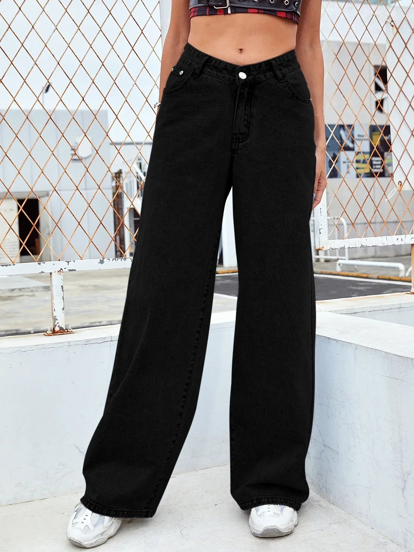 2000s Jeans Women High Waist Wide Leg Straight Y2K Jean Women's Loose Fit Denim Trousers Comfortable Plus Size Casual Pants.