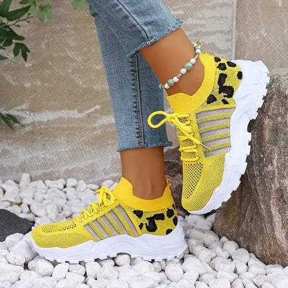 Schuhe Frau 2025 [Sneaker mit Leopardenmuster] leichte und atmungsaktive lässige Damen-Sneaker. Damenschuhe Sale-Schuhe.