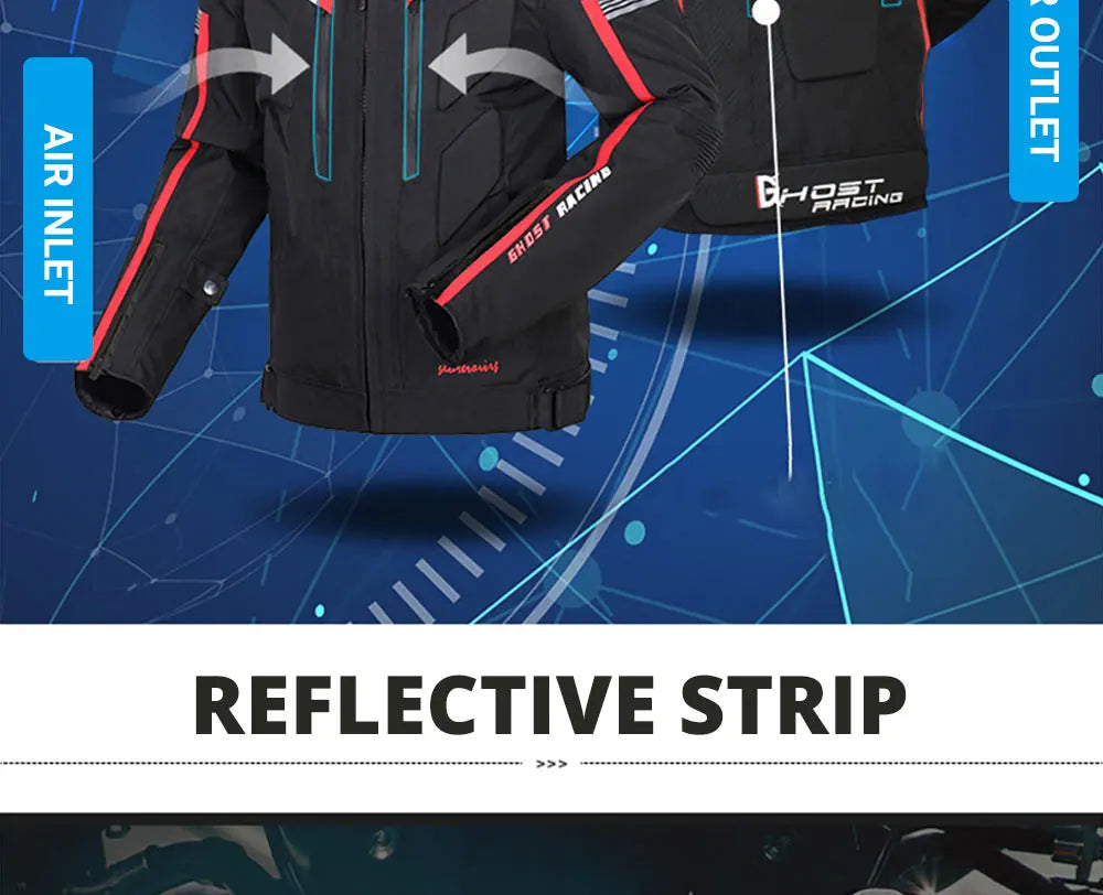 Waterproof Motorcycle Jacket Pant Suit Cold-proof Motorbike Jacket Men Motocross Riding Clothing CE Protective Gear Size M-5XL.