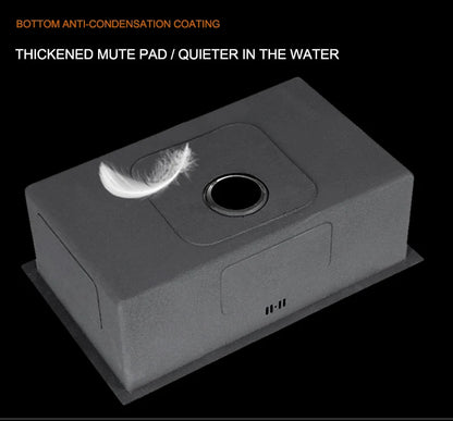 304 Stainless Steel Kitchen Sink Multiple Size Single Bowl Undermount Basin For Kitchen Fixture Improvement With Drainage