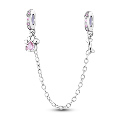 Silver Clasp 925 Sterling Silver CZ pave Clip Charms Daisy Beads Stopper Safety Chain fit Original Bangle Bracelet Jewelry Clip