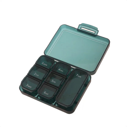 Weekly 6/7/8/10/21 Grids Pill Box Medicine Organizer Black Plastic Storage Box Container Portable Pill Case