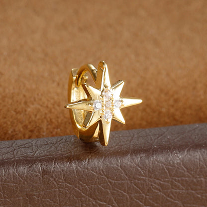 1Pc Stainless Steel Small CZ Hoop Cartilage Earrings Tiny Cross Tragus Rook Daith Earring Tragus Helix Rook Ear Piercing Jewelry.